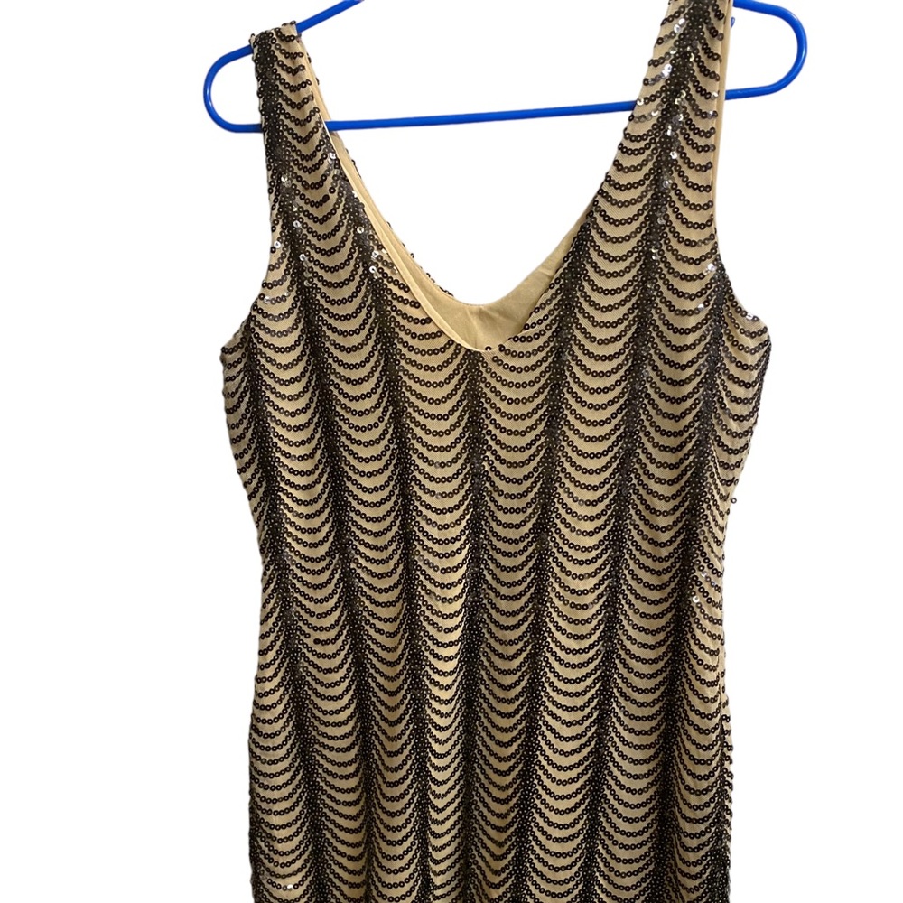 Symphony beige sequined dress